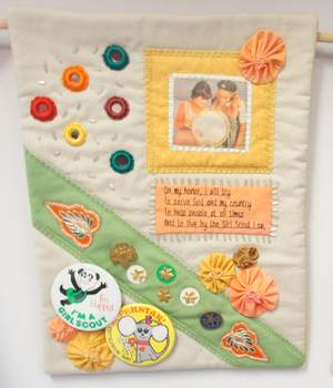 Mini-Quilt Girl Scouts with Embellishments