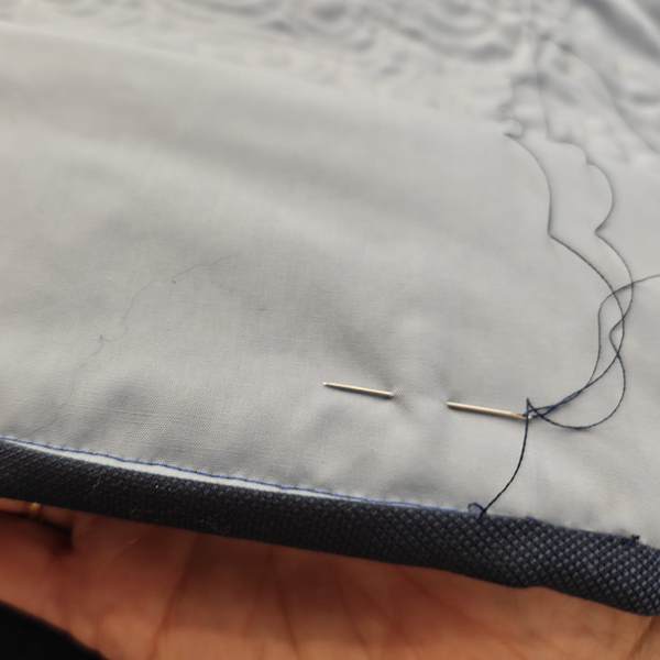 Quilt einfassen von Hand
