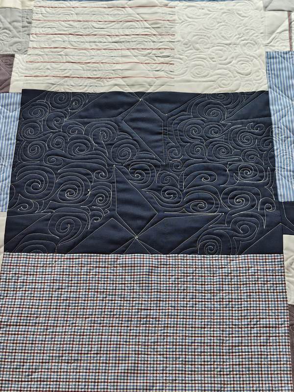 Quilting auf der Rückseite