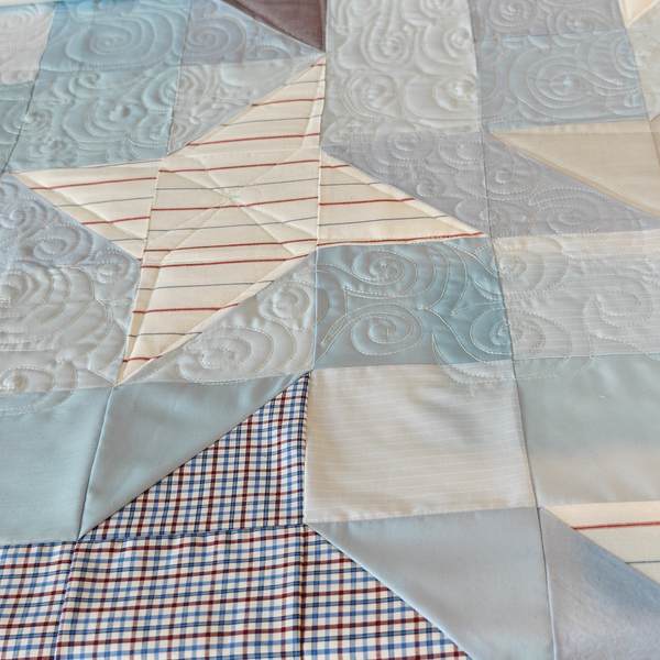 Custom Quilt Desing mit Swirls